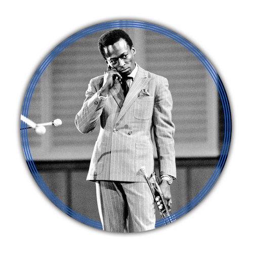 Miles Davis Round Aluminum Sign - 11.75" Diameter