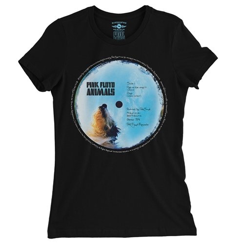 Pink Floyd Animals Vinyl Label Ladies T Shirt - Relaxed Fit