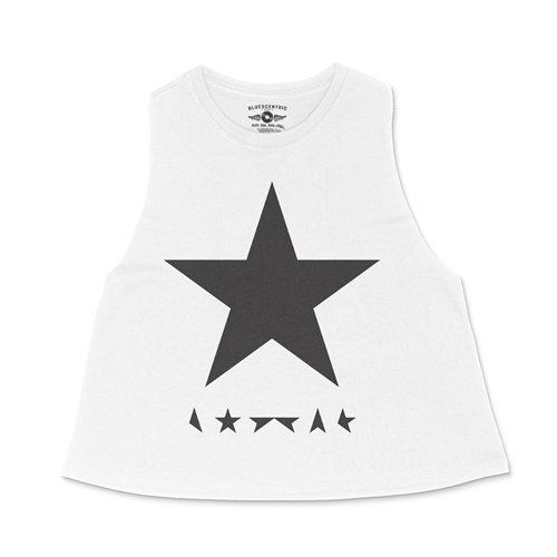 David Bowie Blackstar Album Cover Racerback Crop Top - Women's