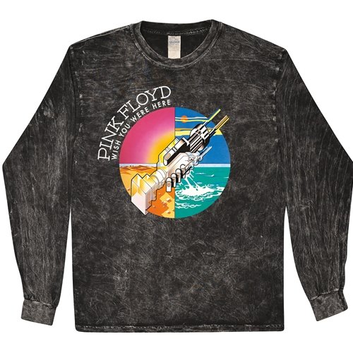 Long Sleeve Pink Floyd Mechanical Hands T-Shirt - Black Mineral Wash