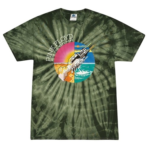 Small Batch Pink Floyd Robot Hands Tie-Dye T-Shirt - Green