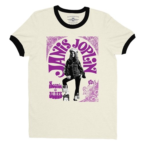 Janis Joplin Kozmic Blues Ringer T-Shirt