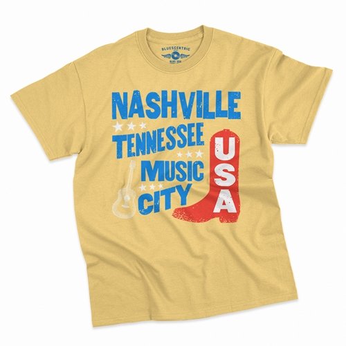 Nashville Music City USA T-Shirt - Classic Heavy Cotton