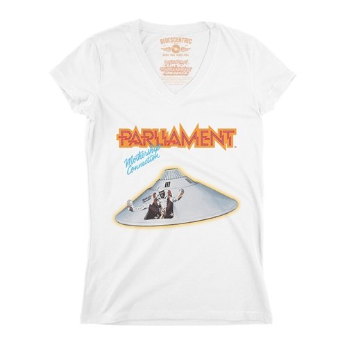 Parliament Mothership Connection Album Cover V-Neck T Shirt - Women's