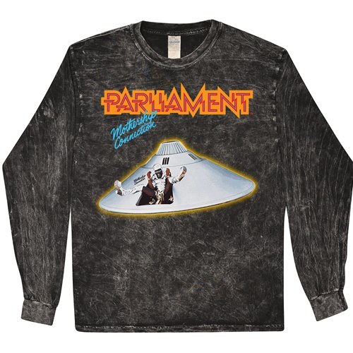 Parliament Mothership Connection Album Cover Long Sleeve T-Shirt - Black Mineral Wash
