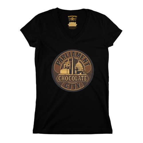 Parliament Chocolate City Album Cover V-Neck T Shirt - Women's