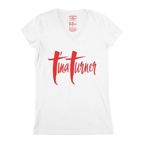 Tina Turner Logo V-Neck T Shirt - Women's