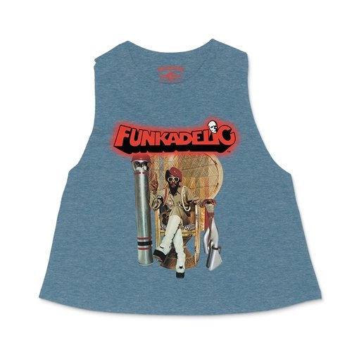 Funkadelic Uncle Jam Peacock Chair Racerback Crop Top - Women's