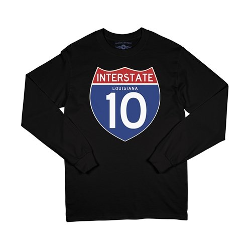 Interstate 10 Louisiana Long Sleeve T-Shirt