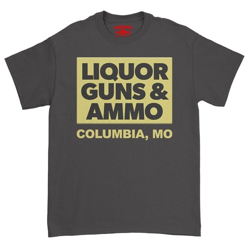 Liquor Guns and Ammo T-Shirt - Classic Heavy Cotton