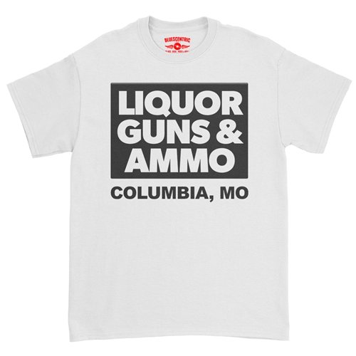 Liquor Guns and Ammo T-Shirt - Classic Heavy Cotton