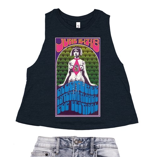 Crop Tank Heather Black
