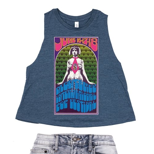 Crop Tank Heather Deep Teal