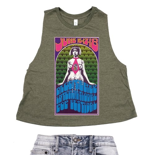 Crop Tank Heather Olive