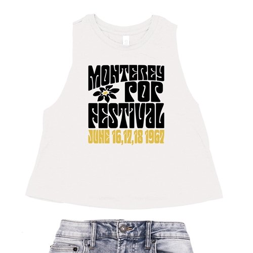 Crop Tank Heather White