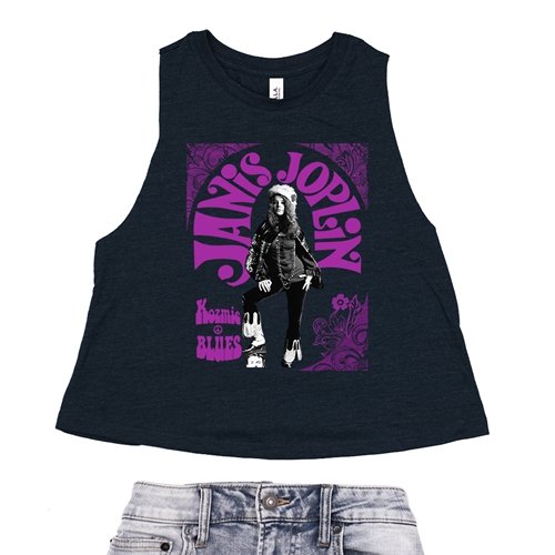 Crop Tank Heather Black