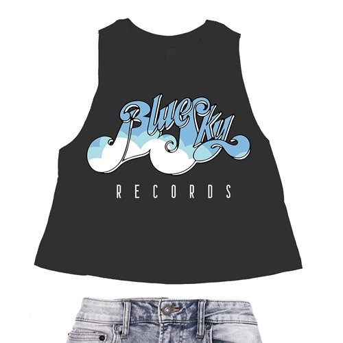 Crop Tank Heather Black