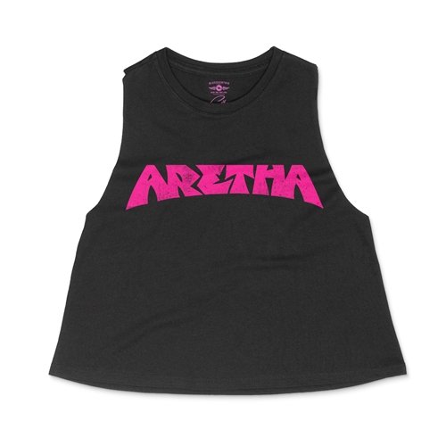 Crop Tank Heather Black