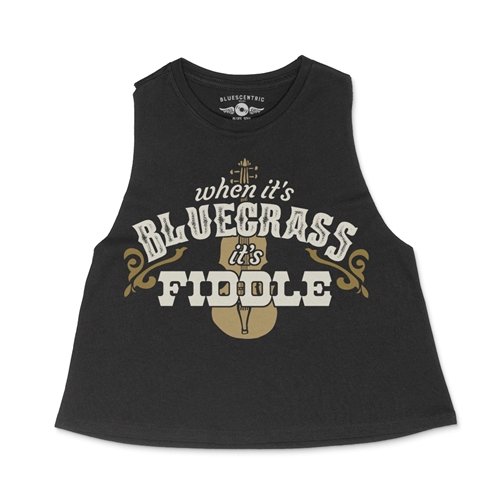 Crop Tank Heather Black