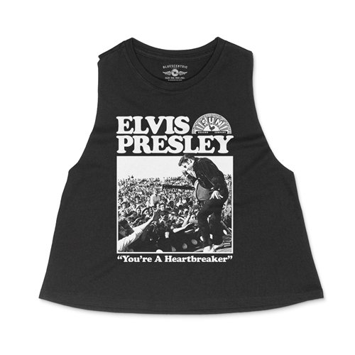 Crop Tank Heather Black