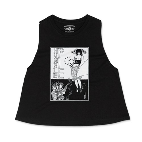 Crop Tank Heather Black