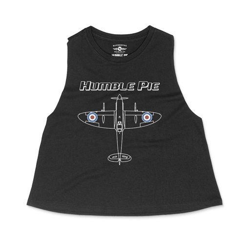 Crop Tank Heather Black