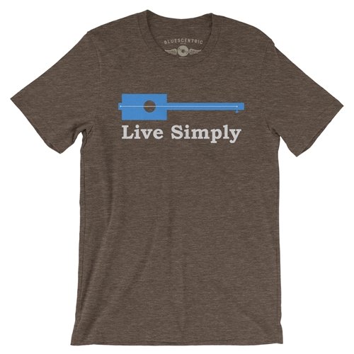 Live Simply Guitar T-Shirt - Lightweight Vintage Style