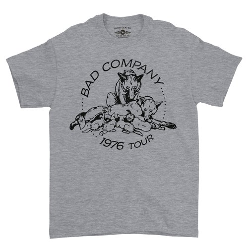 Bad Company 1976 Tour T-Shirt - Classic Heavy Cotton