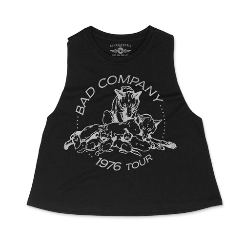 Crop Tank Heather Black