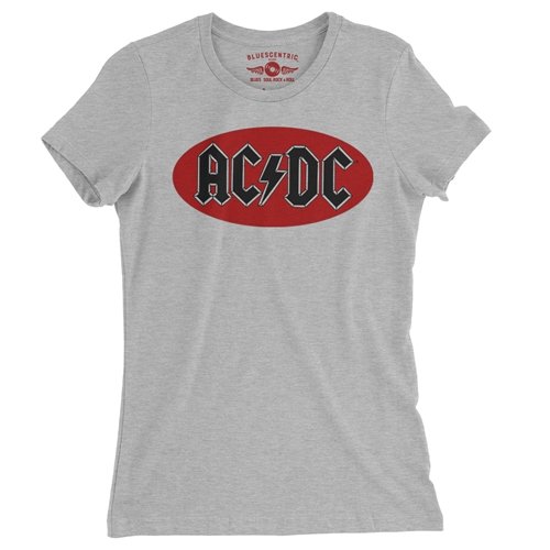 Oval AC/DC Logo Ladies T Shirt – Relaxed Fit – Bluescentric